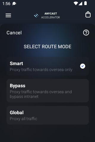 ANYCAST加速器安卓版android下载效果预览图